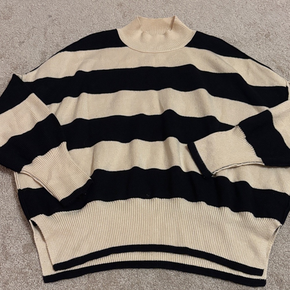 Altar'd State Cream and Black Knit Sweater
